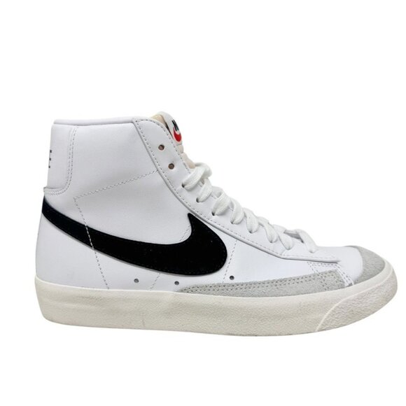 Nike Blazer Mid ’77 White Black Women’s Sneakers Size 7.5 Leather Retro Classic - Picture 2 of 15